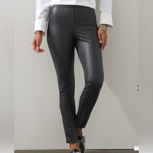 🌺 CHICOS FAUX-LEATHER FRONT LEGGINGS 🌺